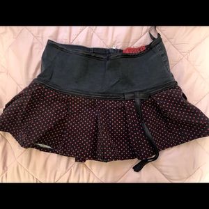 Tripp NYC vintage black and red polka dot mini skirt
